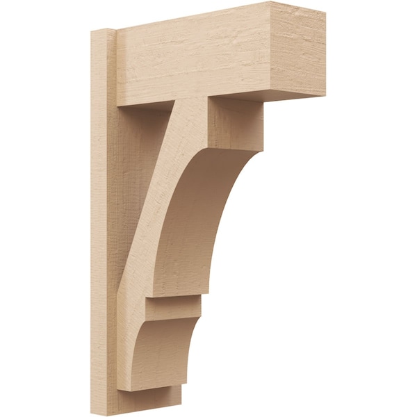 Ekena Millwork 8-in W x 18-in D x 30-in H Balboa Block Rough Cedar Woodgrain TimberThane Outlooker, Primed Tan OUTUR080X18X30BOA44RCPR - main